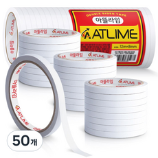 아뜰라임 자국없는 고점도 반투명 양면 테이프 8mm x 12m, 50개