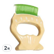 허그마이펫 고양이빗 반려동물빗 털관리 브러쉬 조개빗, 2개, 그린