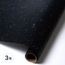 star starred 포장용 글리터 티끌지 롤(Roll) 43cm(폭) 3M(길이), 3개, 블랙