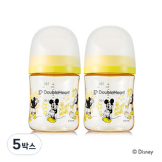 피죤 더블하트 3세대 젖병 트윈팩, 디즈니 미키 트윈팩, 160ml, 5박스