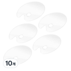 다한진 아크릴팔레트 타원형(소)220mm165mm2mm, 투명, 10개