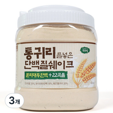 통귀리를 넣은 단백질 쉐이크 22곡물 대용량, 3개, 800g