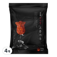 국내산 장미빛 태양초 햇고추가루 보통매운맛 김치용, 4개, 500g