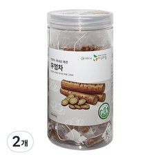 지구마을 옥수수전분 생분해필터 PLA 삼각티백 전통차 우엉차, 1g, 2개, 50개입