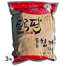 트루팜 업소용 대용량 가성비 볶음참깨, 3개, 1kg