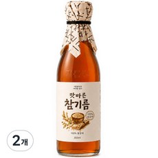 맛바른 저온압착 통참깨 참기름, 2개, 350ml 2개, 350ml