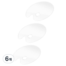 다한진 아크릴팔레트 타원형(중)298mm200mm2mm, 투명, 6개