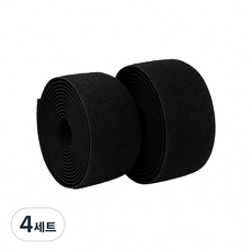 칼라벨크로 너비2.5cm 25M 암수 세트, 4개, 블랙