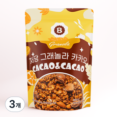 벨라 저당 그래놀라 시리얼 카카오 초코, 3개, 200g