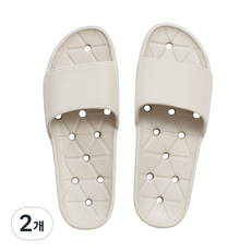 컴포트스튜디오 물빠짐 미끄럼방지 EVA 욕실화 실내화, 2개, 샌드