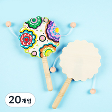 흔들이북 나무 악기만들기 재료 초등 미술 음악 수업, 20개입, 단품