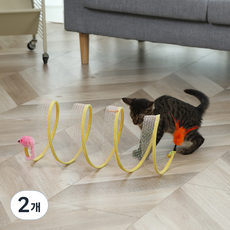 [한타오] 고양이 접이식 S형 터널 장난감, 2개