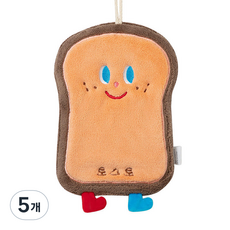 롤링페이퍼 고리 주방 욕실 어린이집 핸드타올 물기제거 손수건, 토스트(브라운), 5개