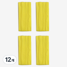 10mm 바이어스테이프 칼라바이어스 4yard, 12개, 레몬