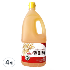 리얼 현미유 HACCP인증 국내제조 미강유 식용유, 4개, 1.8L