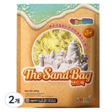 촉촉이모래 모래놀이 어린이 유아 실내 촉감놀이 놀이모래, 2개, 450g, 옐로우