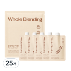 홀블렌딩 식물단백 파우치 그레인 단백질 쉐이크 (완두콩 무첨가제 단백질), 25개, 40g