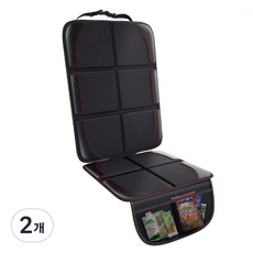 카스토리 논슬립 자동차 카시트 보호매트, 블랙, 2개