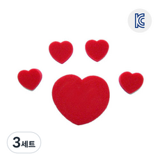 (KC인증) JL매직 작은 하트들이 하나로 변하는 하트 스펀지 마술 세트 (고급형) 어린이도 안전하게 사용, 3세트