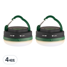 타닥 미니 텐트 랜턴 LED 방수 캠핑 조명 2p 세트, 그린+그린, 4세트