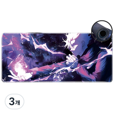 루미팝 주술회전 게이밍 마우스 장패드 800x300mm, 3개, C타입