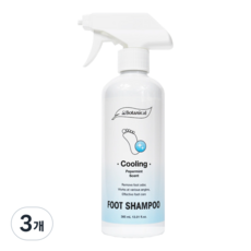 보태니컬 풋샴푸 쿨링(페퍼민트향 각질제거 피부진정보습 다각도분사가능), 385ml, 3개, 1개입