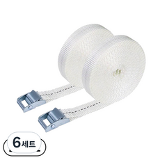 신명자동바 25mm 캠버클 고강도PE 아연합금 자동바 깔깔이바 고정바, 6세트, 화이트