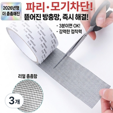 델리디 방충망 모기장 보수 수리 강력접착 테이프, 3개