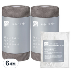 하우스클래스 일회용 수세미 + 싱크대 거름망, 6세트, 1개, 그레이