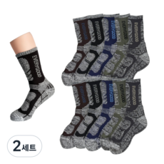 에브리굿 액티브 아웃도어 이중쿠션 등산 장목 남성 양말 10켤레, 2세트, 혼합색상