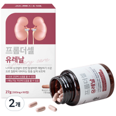 프롬더셀 유레날 강아지 고양이 요로결석 신부전 방광염 혈뇨 신장영양제, 90정, 유리너리+결석, 2개