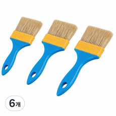 다용도 페인트붓 세트 고탄력 브러시 목공 니스 청소 작업용, 6개