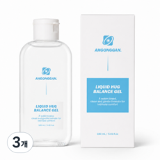 아공간 리퀴드 허그 수용성 여성 러브젤 약산성 Y존 윤활제 밸런스 젤 160ml, 3개
