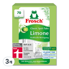 프로쉬 그린레몬 클래식 타블렛 식기세척기 전용세제 70p, 1.05kg, 3개