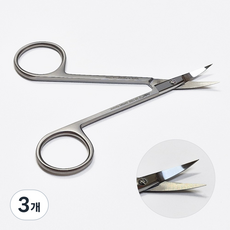 아이리스시저 안과 곡선 가위 프리미엄 11.5cm 곡선형 곡가위 의료용 안과가위, 3개, 아이리시저 곡선 프리미엄