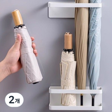 퓨어센스 현관문 초강력 자석 무타공 우산꽂이, 2개, 화이트