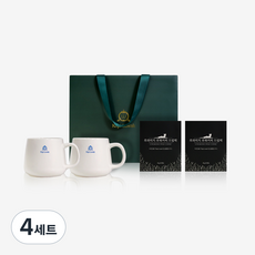 루와리치 루왁커피 드립백 선물세트 캠핑 홈카페 머그컵 텀블러, 4세트, 더블 드립백 머그2 세트