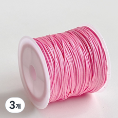 나일론 폴리 매듭실 0.8mm 팔찌 키링 스트랩 만들기, 15.플로라핑크, 3개