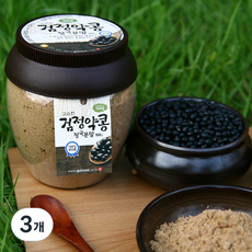 고소한 검은콩 청국장가루 100% 국내산 냄새없는 청국분말, 500g, 3개