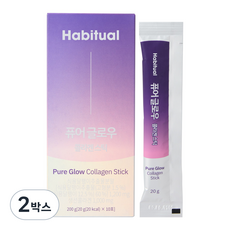 와이즐리 퓨어글로우 뮤신 콜라겐 키위맛 젤리 스틱, 200g, 2박스