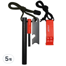 오파 AOFAR 376 부싯돌 파이어스틱 호루라기, 주황색, 5개, AF-376