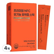 국내산 유기농 호박즙 물 한방울 넣지않은 진한 바른농장 NFC착즙, 4개, 300g