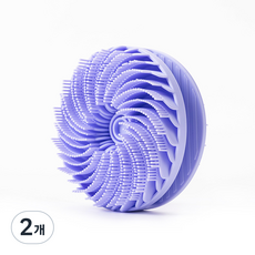 키히코 실리콘 샤워 브러쉬 바디 헤어 올인원 마사지, 퍼플, 2개, 1개입