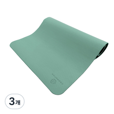 크로마티코 TPE 넓은 와이드 요가매트 홈트매트 6mm, 3개, 포레스트그린