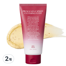 밀크터치 서양자두 비타 캡슐 클렌징폼, 300ml, 2개