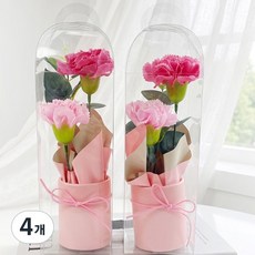 어버이날 스승의날 두 송이 비누꽃 카네이션, 핑크, 4개