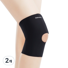 Galvaran 여사 초슬림 무릎보호대, black, 2개