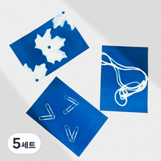 KC인증 청사진 감광지 만들기 시아노타입 실험 5개입, 5세트