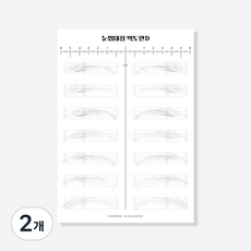 눈썹그리기 A5 눈썹대칭도안7종 택1 페더링 드로잉북 반영구수강 눈썹책 점도안, 7.먹도안D, 2개, A5도안