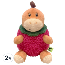 잇츠K 펫토이 강아지 장난감, 2개, 라즈베리 공룡